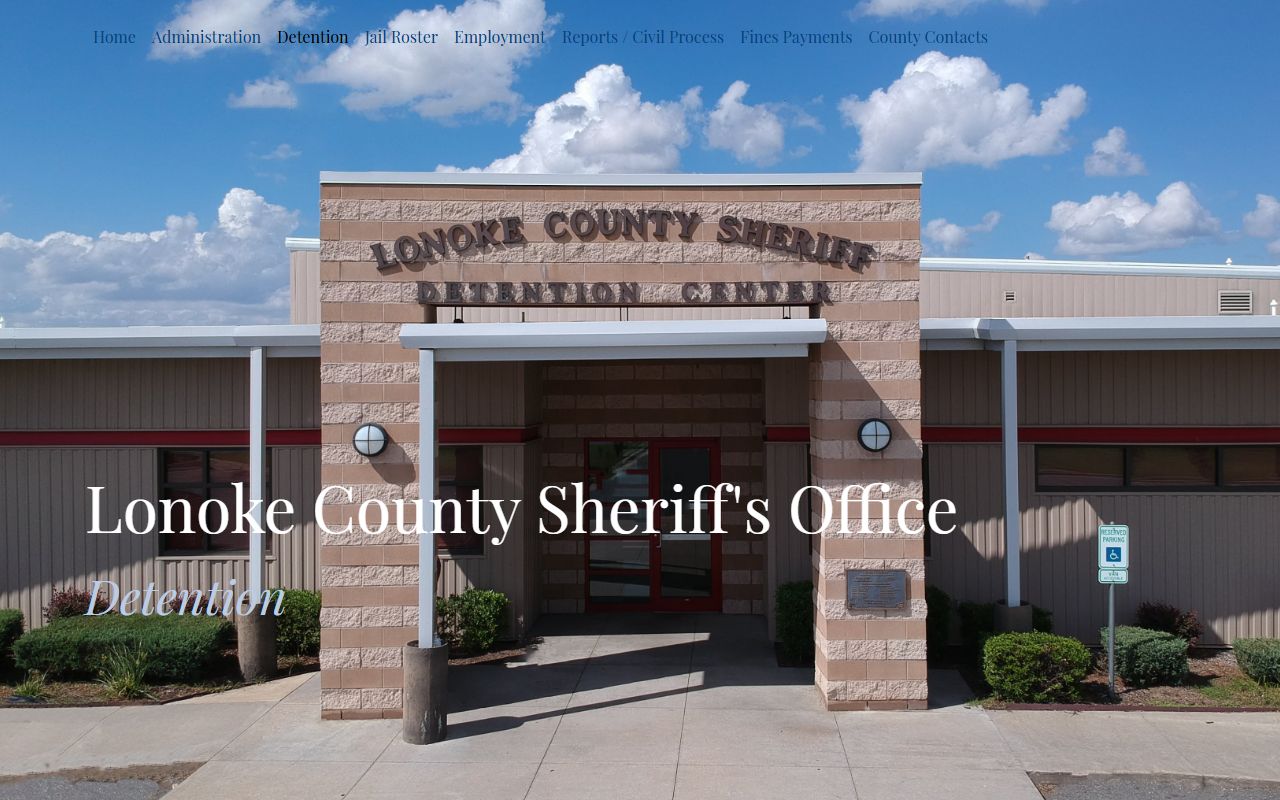 Lonoke County Detention Center inmate population and jail services page